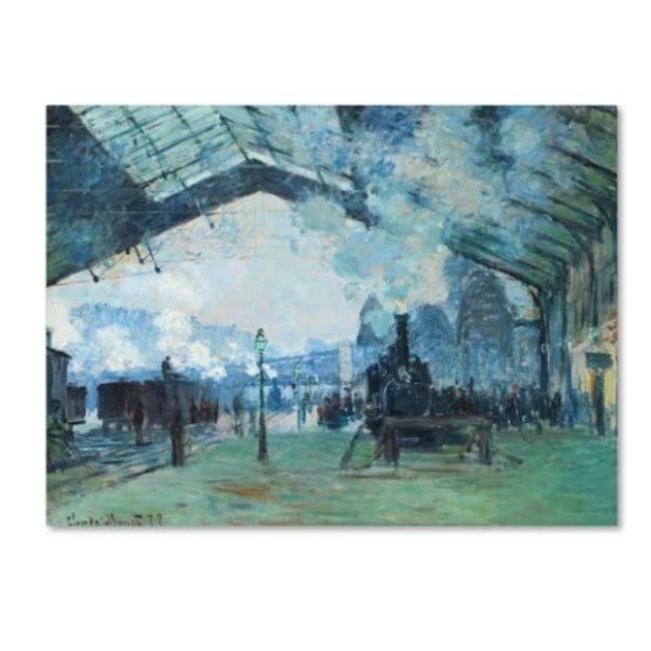 Monet 'Gare Saintlazare' Canvas Art, 18x24, Trademark Fine Art, Mfr#: AA00642-C1824GG
